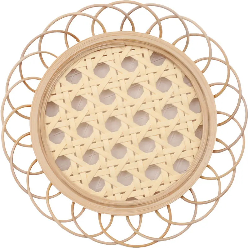 

Japan Style Handmade Bamboo Woven Cup Drink Coasters Creative Lace Coaster Heat Resistant Pads Hollow Tea Cup/Bowl Holders