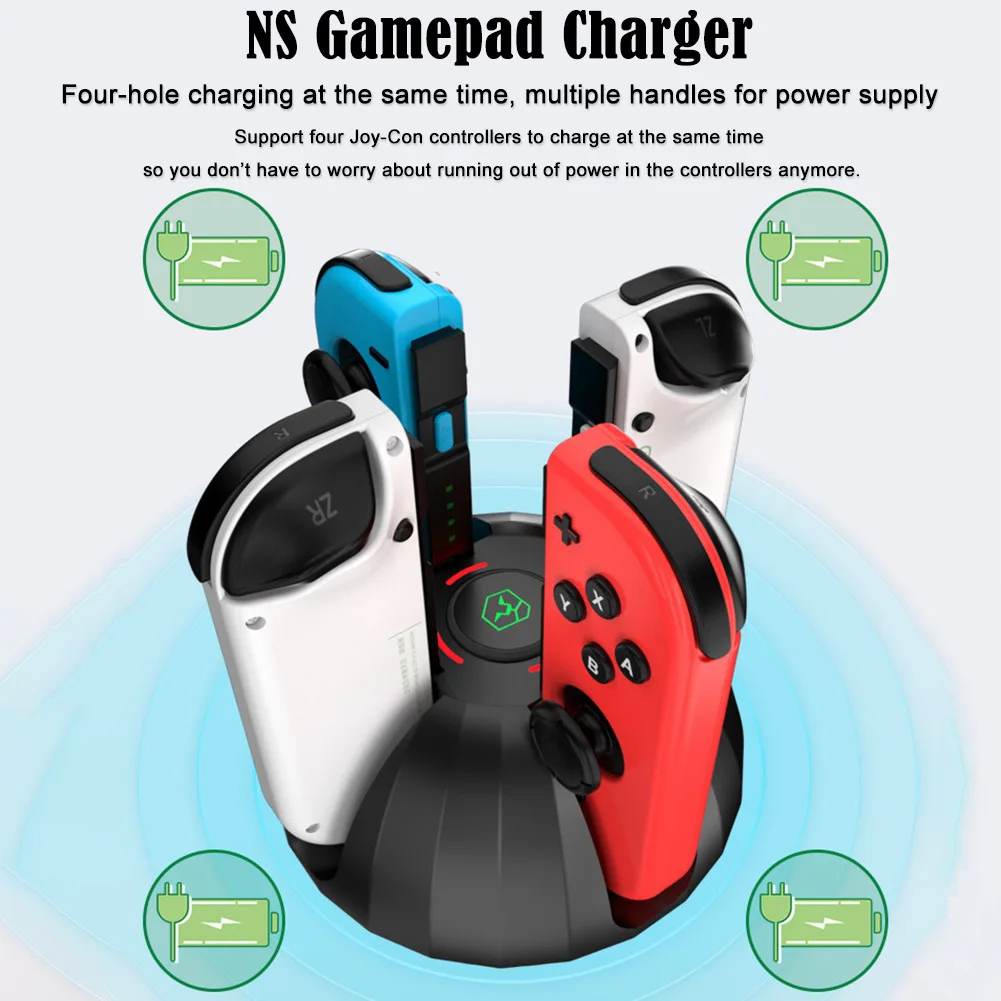

Fast Charging Dock Station for NS Switch OLED Gamepad Controller Host Base Charger Stand LED Indicator Joypad Power Accessory