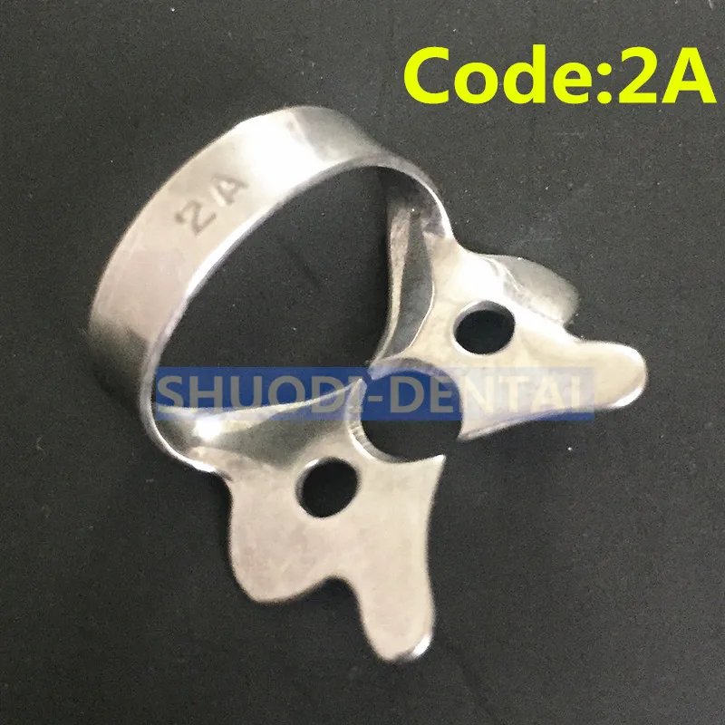 1 piece Code 2A Стоматологический зажим для ухода за полостью рта резиновый держатель для плотины стоматологический резиновый зажим из нержавеющей стали для Отбеливания Зубов Стоматологический инструмент - Цвет: 1 piece Code 2A