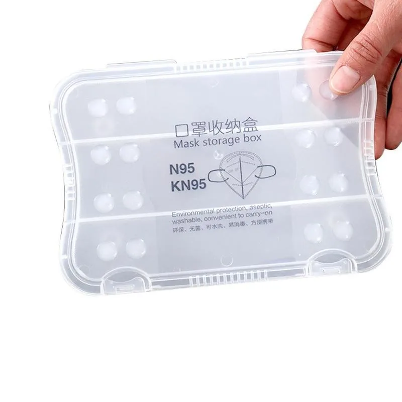 1 шт. коробка для хранения KN95/N95 Пылезащитная портативная прозрачная
