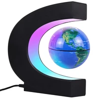 creativity c shape floating globe led light magnetic levitation world map ball table lamp for childrens new year birthday gift