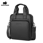 BISON DENIM Genuine Leather Guarantee Men's Briefcase Business Handbag High Quality Messenger ipad Laptop Bag Men's Tote N2333-2