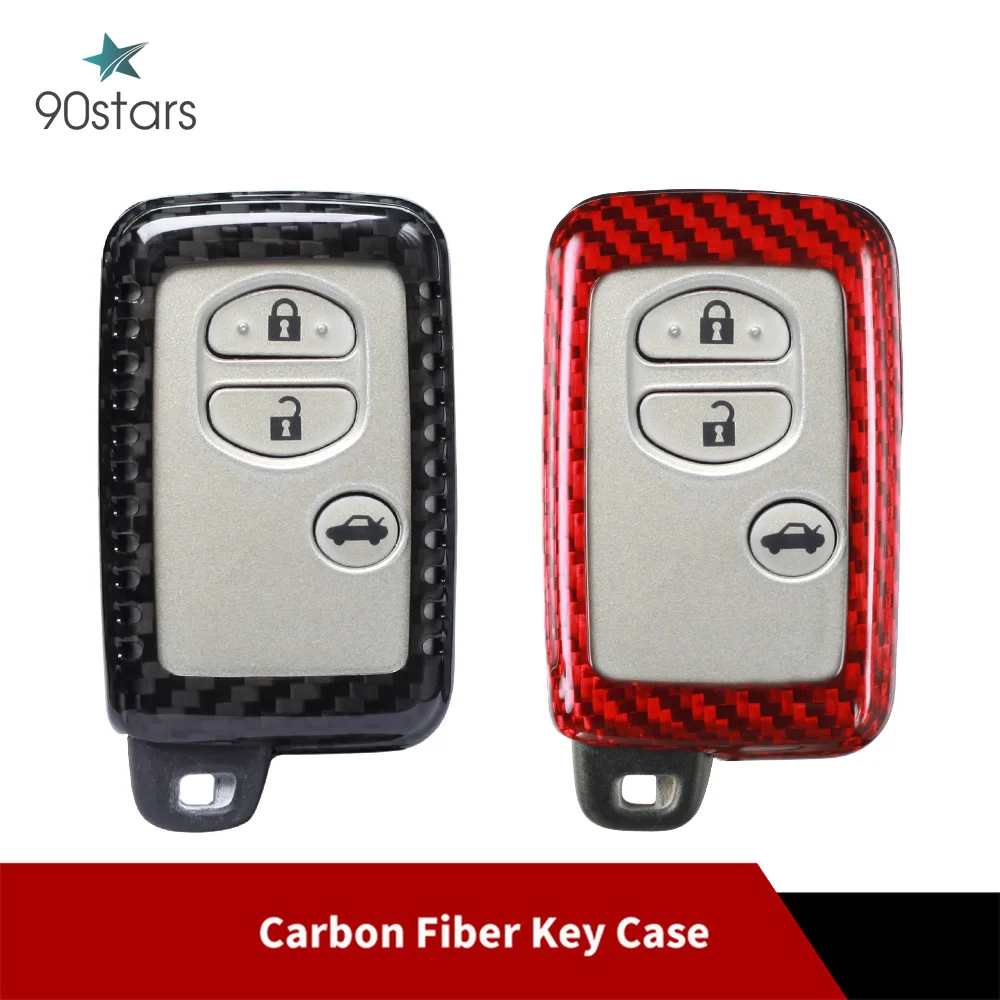 Чехол для автомобильного ключа из углеродного волокна чехол Toyota Land Cruiser Prado 150 Camry