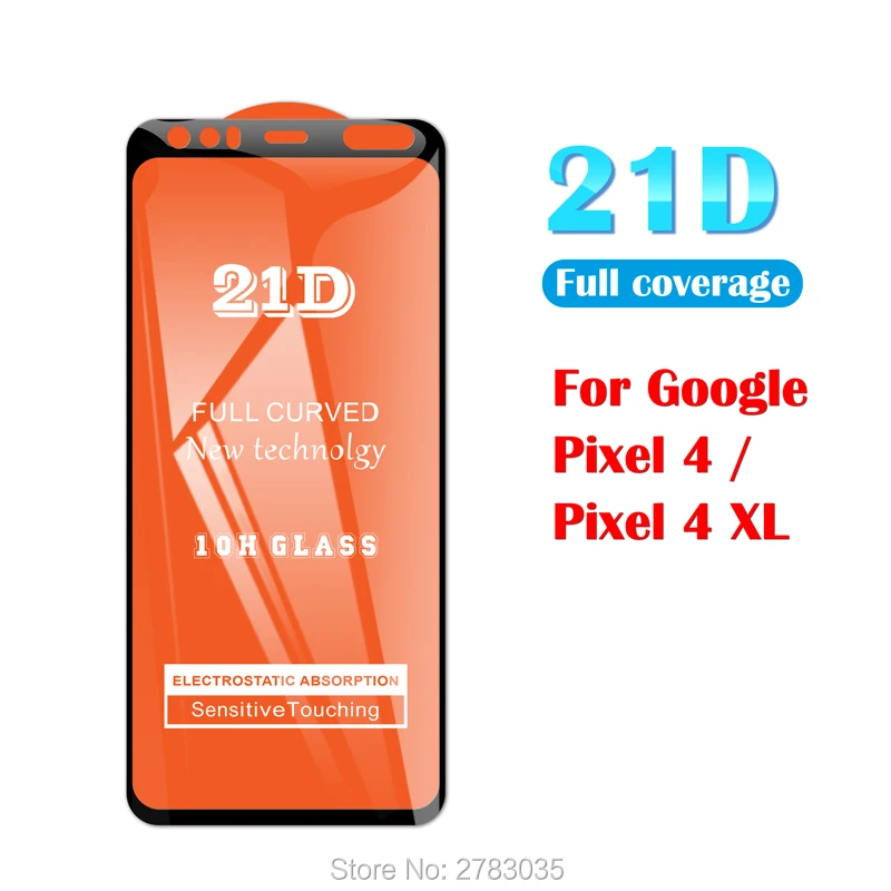 Для Google Pixel 4 / Pixel4 XL 21D 9D полное клеевое Покрытие Закаленное стекло пленка защита