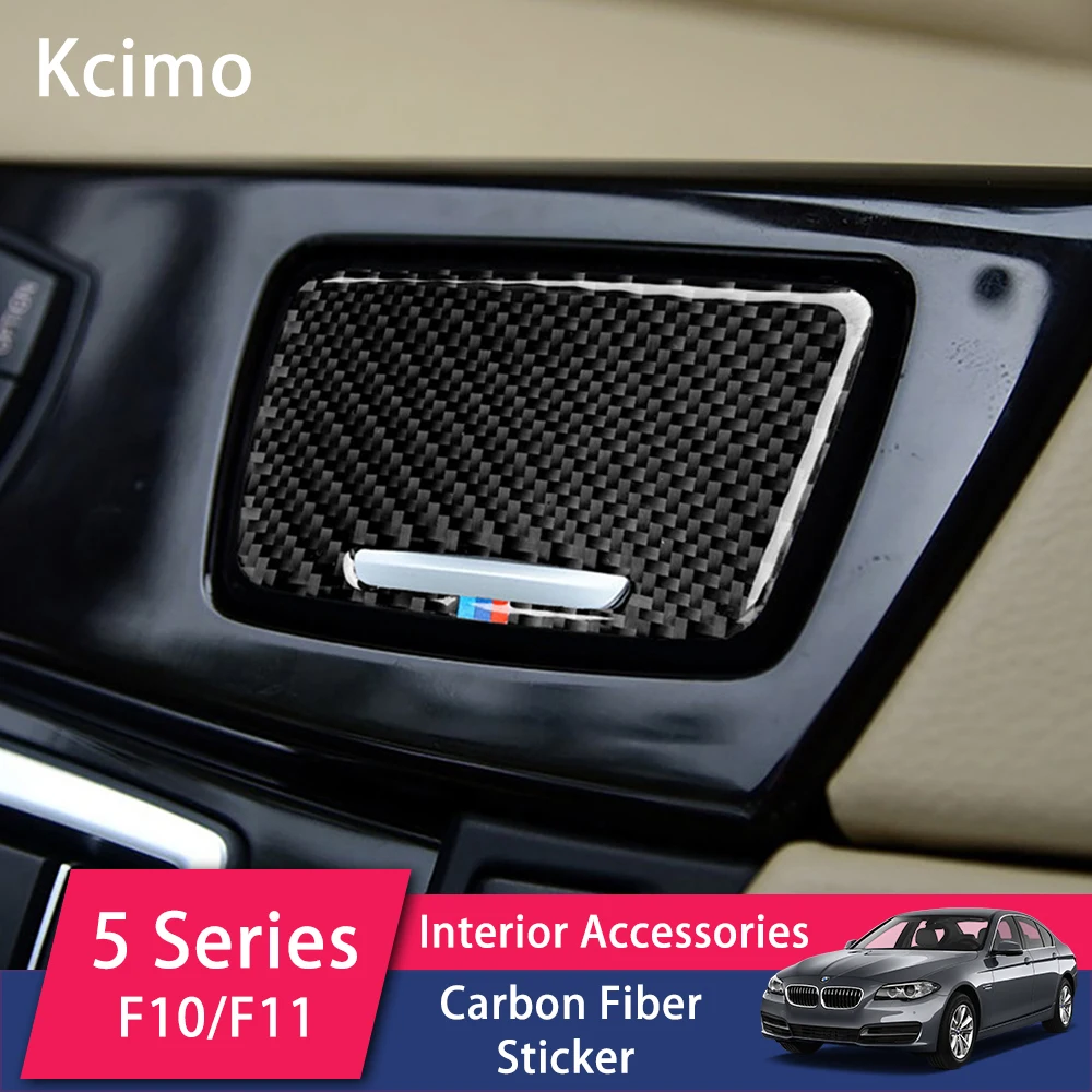 

Car Accessories Interior Moulding For BMW F10 Carbon Fiber Ashtray Trim Cover Storage Cigarette Holder Decals Auto Stickers
