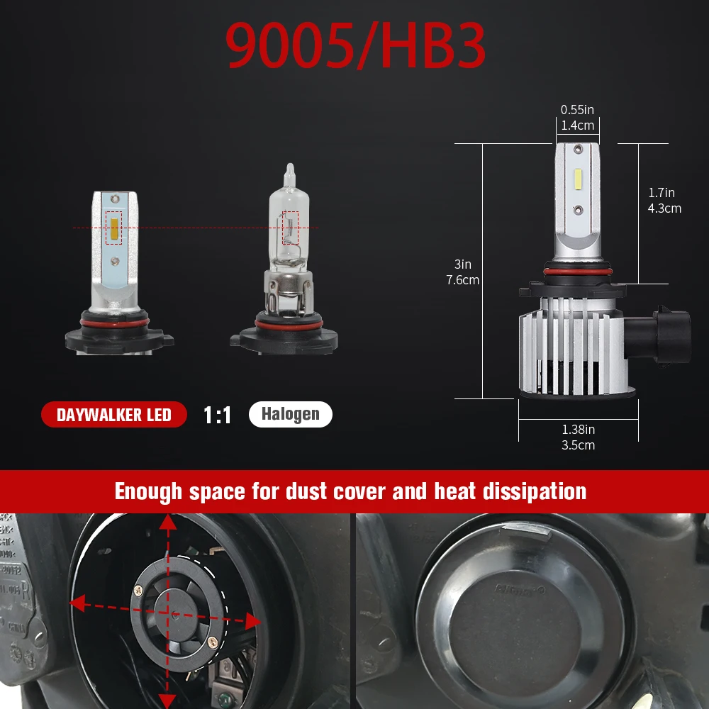 1 пара светодиодный фары лампы 60 Вт 12000lm H4 Hi/короче спереди и длиннее сзади) H7 H11 9005