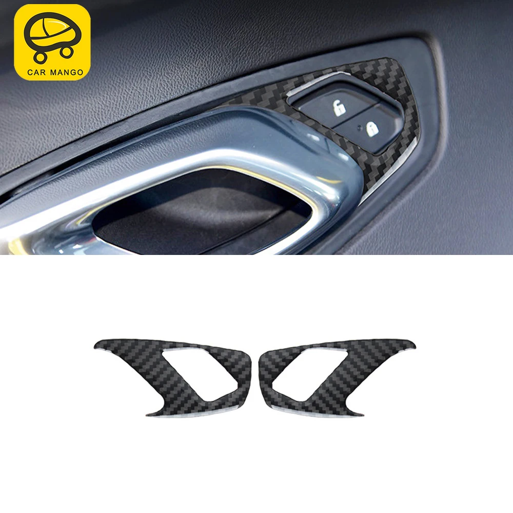 

Для Chevrolet Camaro 2016-2021, автомобильные аксессуары из углеродного волокна, внутренняя дверь, фоторамка, наклейка, отделка, украшение интерьера