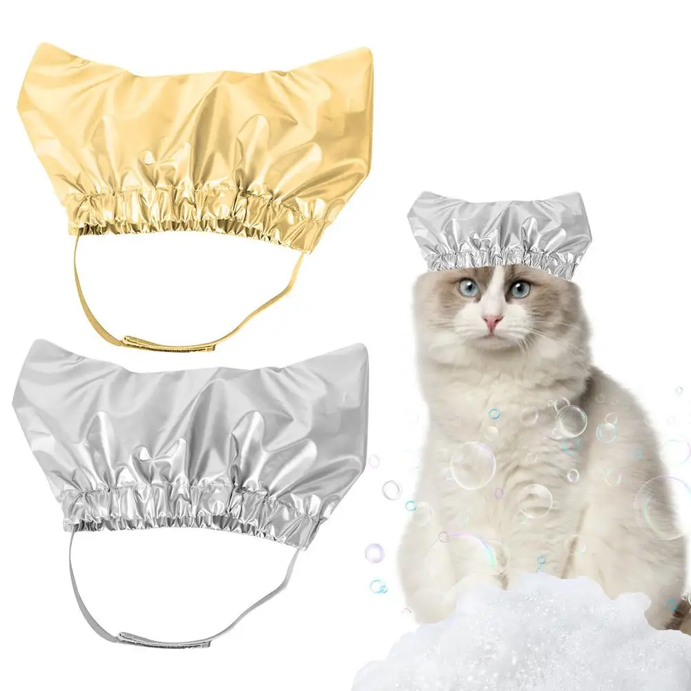 Pet Dog Neck Cat Headgear Scarf Small Dog Cat Cat Pets Adjustable Ear Proof Waterproof Bath Hat
