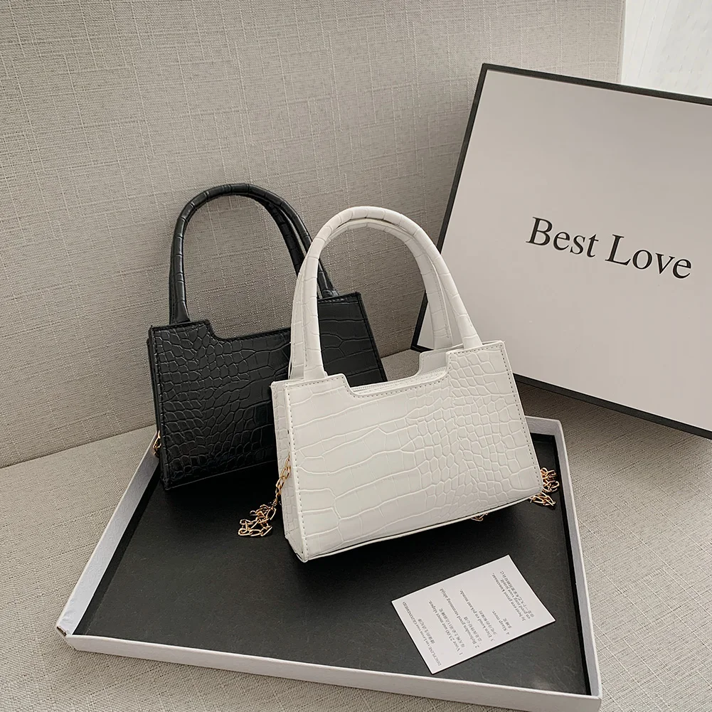 

Women Casual Alligator Pattern Shoulder Purse Handbag Fashion Designer Female Solid Leather Messenger Bags Travel Shopping Totes