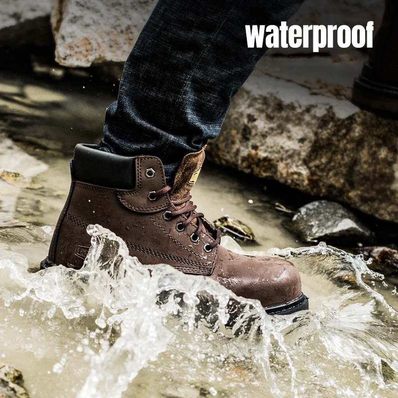 DYKHMILY/рабочие ботинки со стальным носком для мужчин Нескользящие