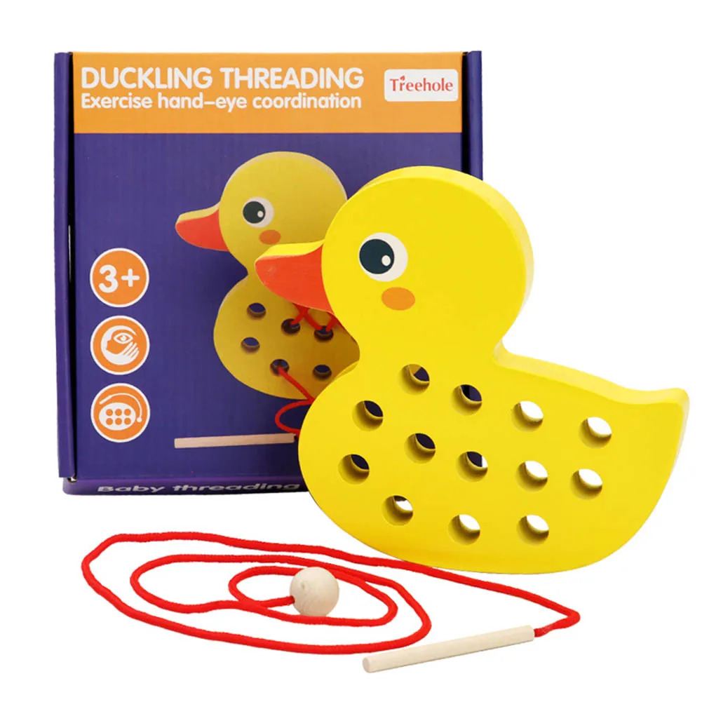 

New Cartoon Animal-Shaped Threading Toy for Kids Educational Toy for Toddler Girls Boys