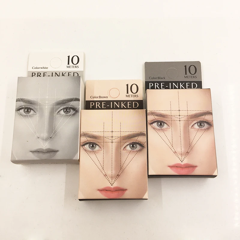 Microblading Mapping String 3 цвета предварительно окрашенные татуировки для бровей маркер