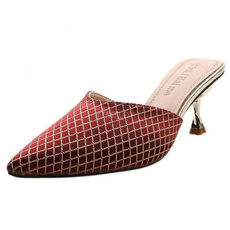 

Женские мюли 2021, летние женские сандалии, женские тапочки, обувь для вечеринки, женские туфли