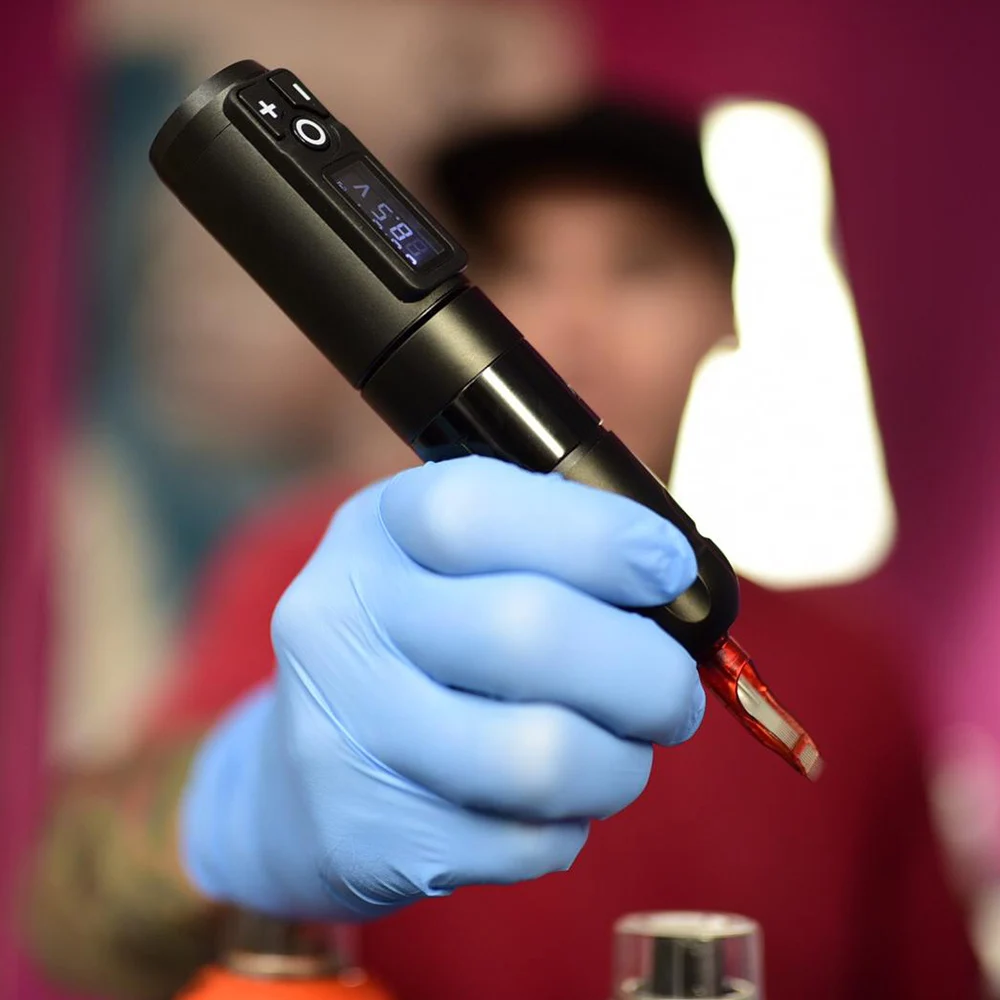 

Wireless Tattoo Machine Pen 1950mah Lithium Battery Fast Charging Silent Vibration All-in-one Portable Rechargeable Tattoo Pen