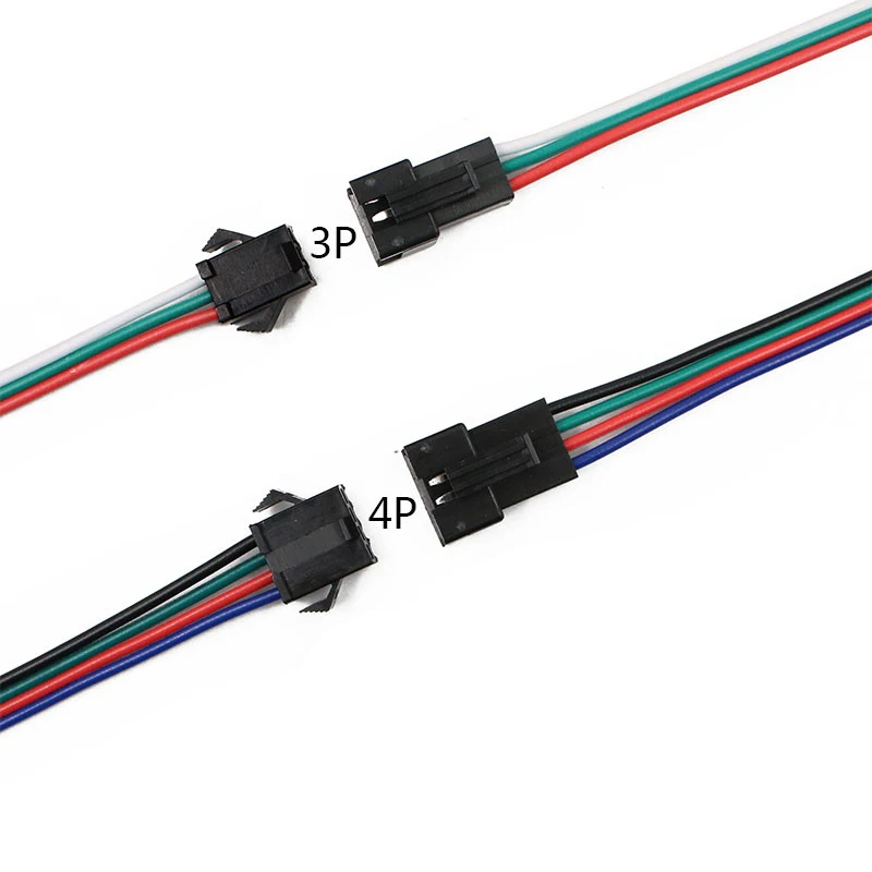 SM LED Connector Extension Splitter Cable Male to Female Plug Wire 15cm 2pin 3pin 4pin 5pin for CCT RGB WS2812B Strip Light |