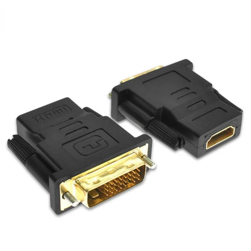 Адаптер DVI-HDMI-совместимый двунаправленный адаптер DVI D 24 + 1 штекер-HDMI-совместимый