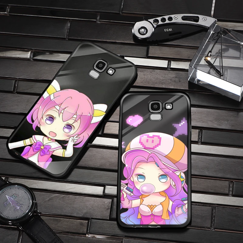 Cartoon beauty for Samsung Galaxy j8 j7 j6 j5 j4 j3 j2 Core Prime Star Duo Plus 2018 2017 2016 Black Phone Case