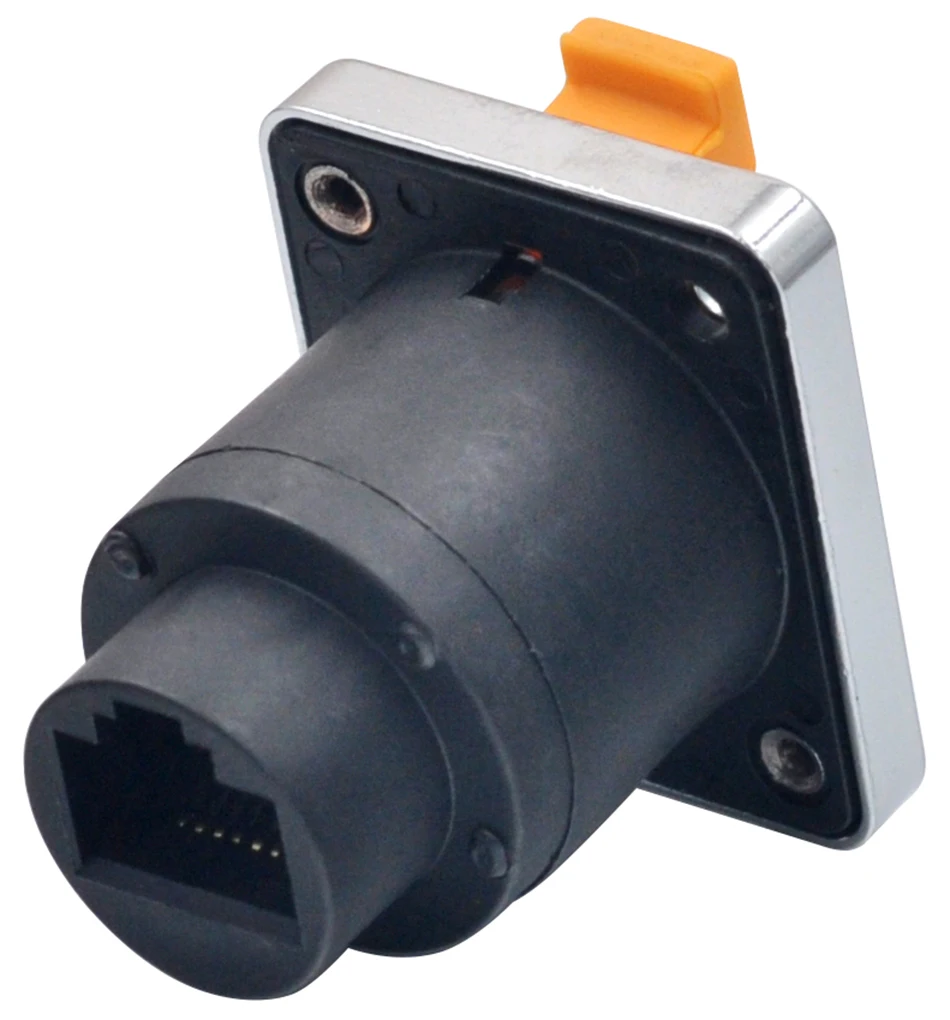 RJ45 водонепроницаемый разъем гнездовые панельные монтажные розетки RJ45 Ethernet разъем IP65 прямой RJ45 Тип
