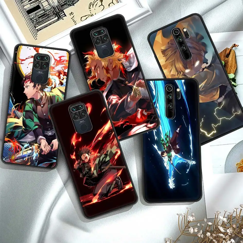 

Anime Demon Slayer Kimetsu No Yaiba Phone Case For Xiaomi Redmi Note 9S 9 8 8T 7 10 Pro Max 9T 9C 9A 8A K40 Pro Plus TPU Coque