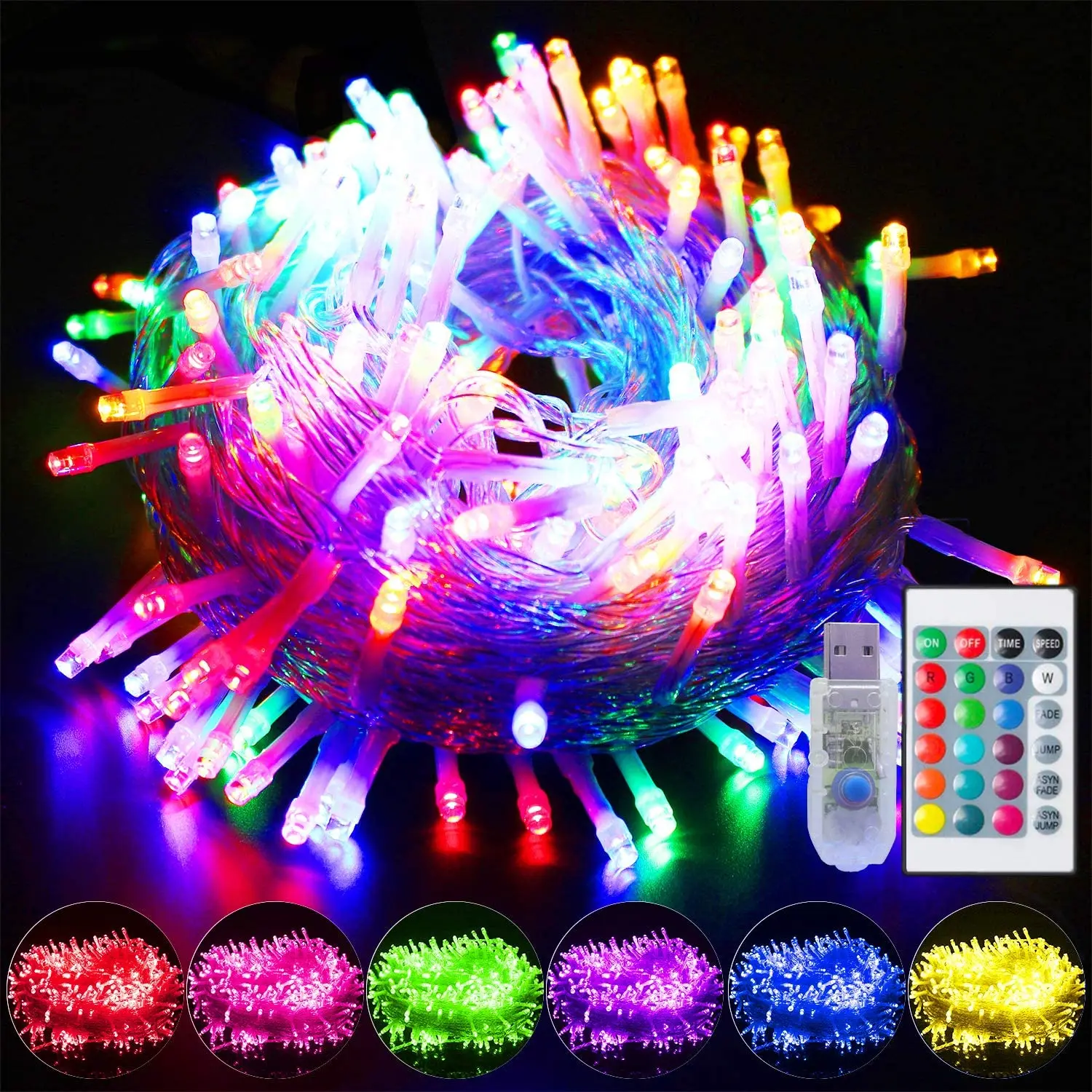 Globe Led String Light 16 Color Changing Usb Lights 8modes Remote Waterproof Fairy Garland Outdoor Christmas Wedding Decor Lamps
