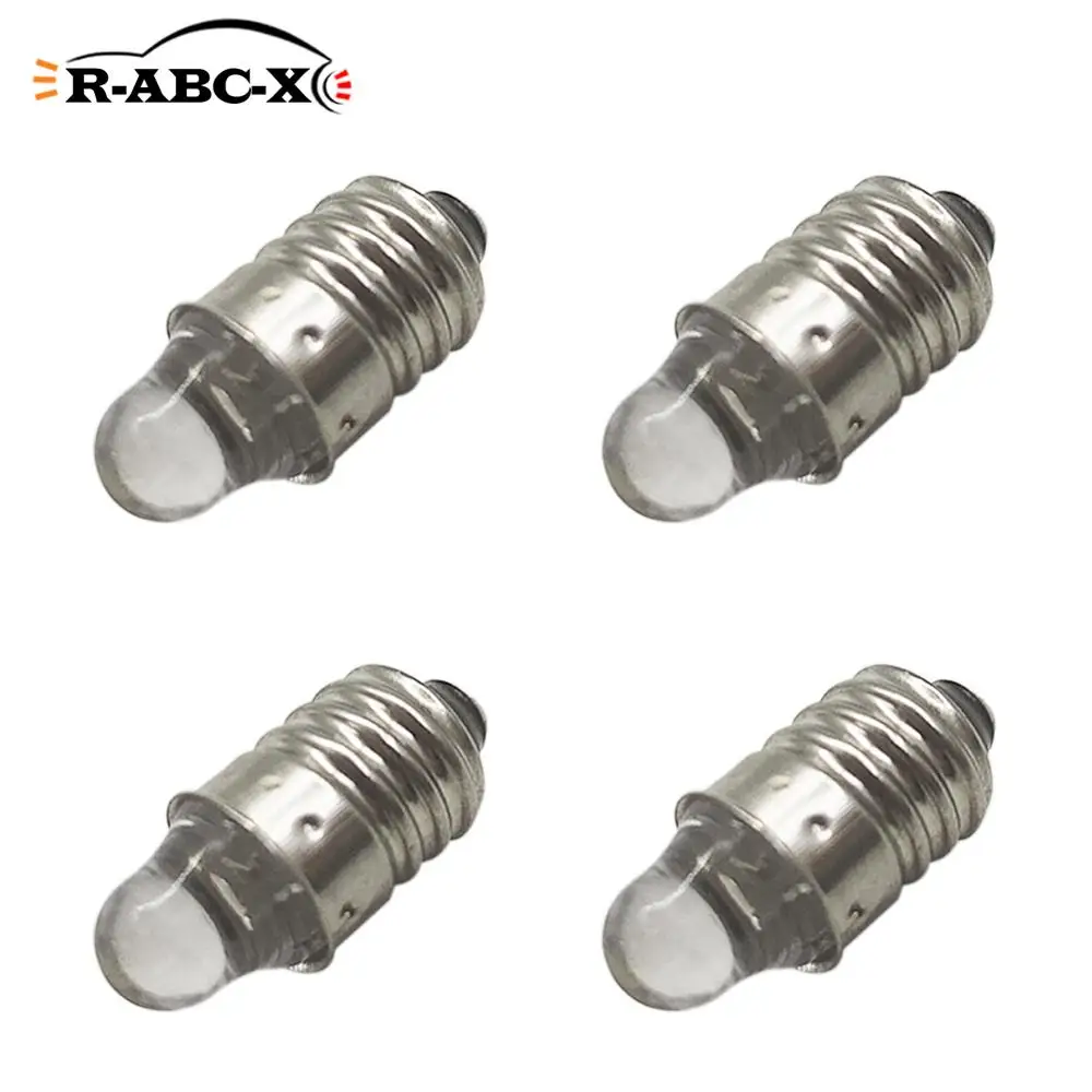 4 pcs DIP SMD E10 led Instrument bulb DC 3V 12V Flashlight torch replace bulb work light White Warm white