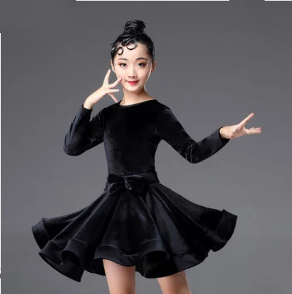 Girls Latin Dresses for Dancing Ballroom Stage Wear Rumba Samba Children Cha Tango Salsa Dance Costumes Kids Outfits |