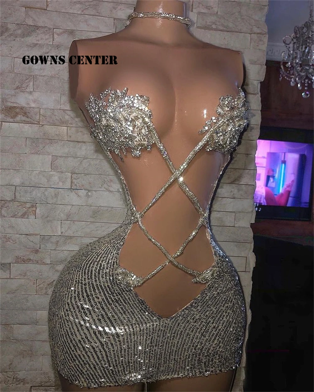 

Sexy Prom Dresses Celebrity Party Dress Mermaid Mini Cocktail Gown Sparkly Homecoming Gowns платье