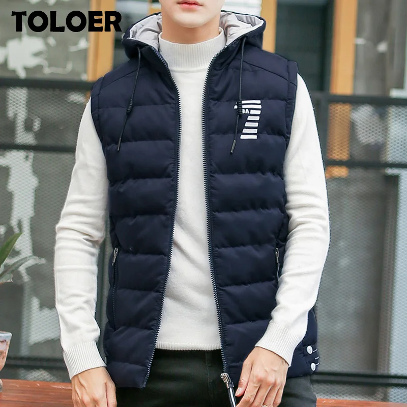 Бренд 2020 новинка мужская куртка без рукавов мужские зимние толстые теплые жилеты