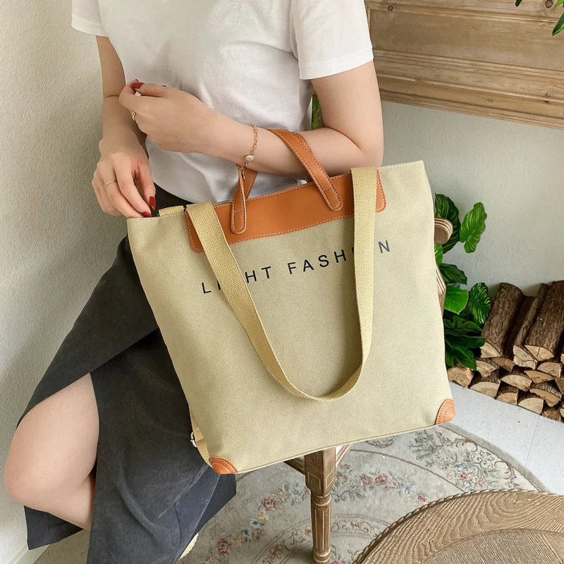 

2021 New Canvas Tote Bag Fashionable Cross-body Bags High Quality Large Capacity Shoulder Bag