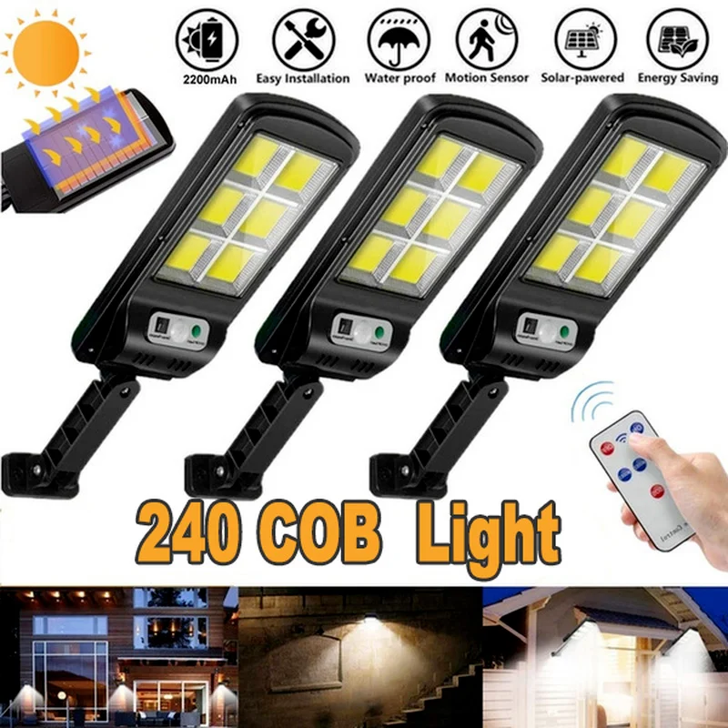 

IP65 Remote Control Solar LED Light Outdoor Waterproof Wireless PIR Motion Sensor Street Patio Solar Garden Security Wall Lamp