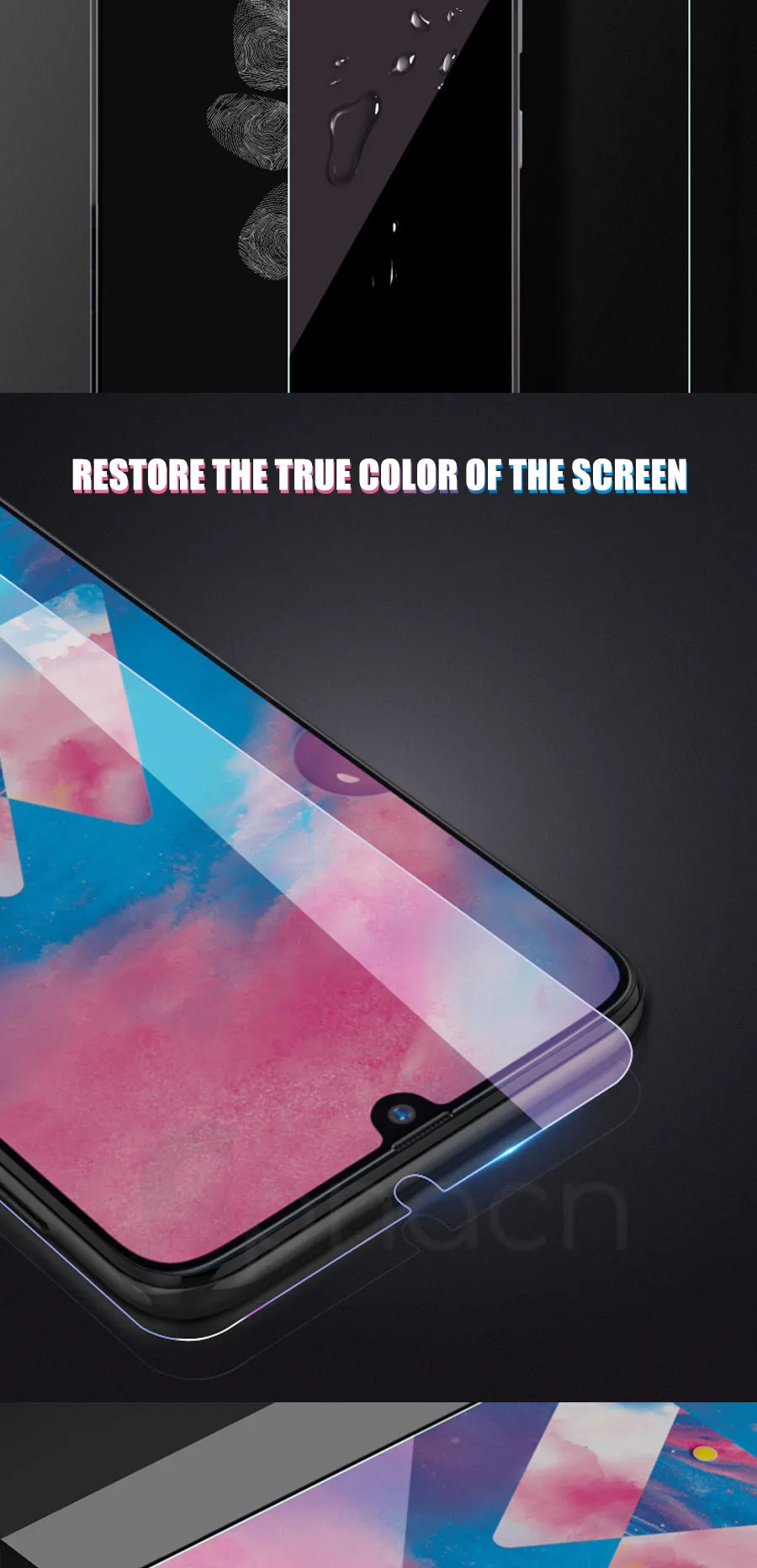 9D Protective Glass On For Samsung Galaxy A10 A20 A30 A40 A50 A60 A70 A80 A90 Tempered Glass Samsung M10 M20 M30 M40 Screen Film cell phone screen protector