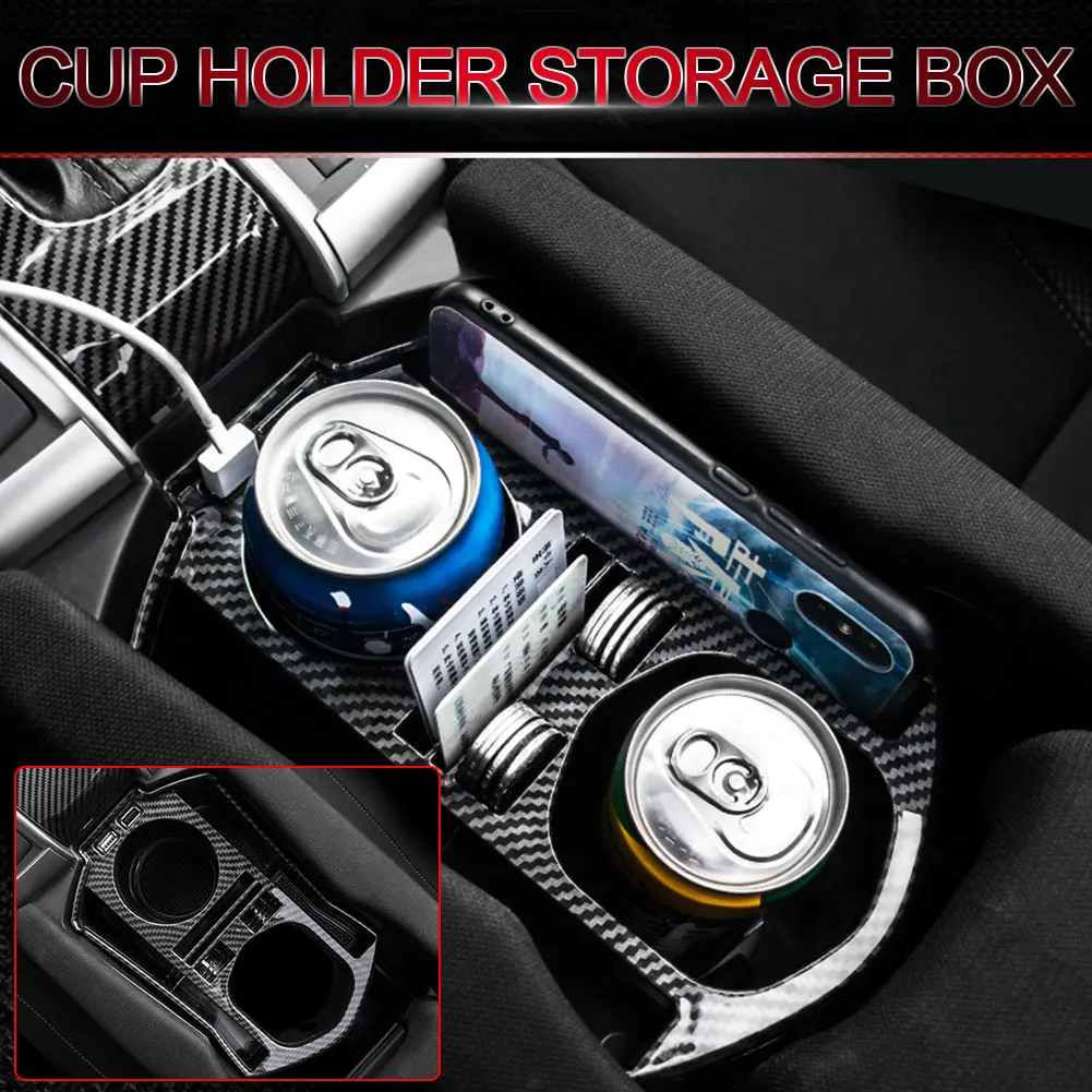 

Центральный блок для хранения в виде стакана для воды, USB-держатель, коробка для хранения, аксессуары для Honda Civic 10, 2017, 2018, 2019, 2020