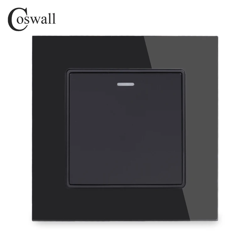 COSWALL 1 комплект 2 способ Роскошный Кристалл стекло панель светильник Переключатель ВКЛ/ВЫКЛ пройти через настенный выключатель 16A