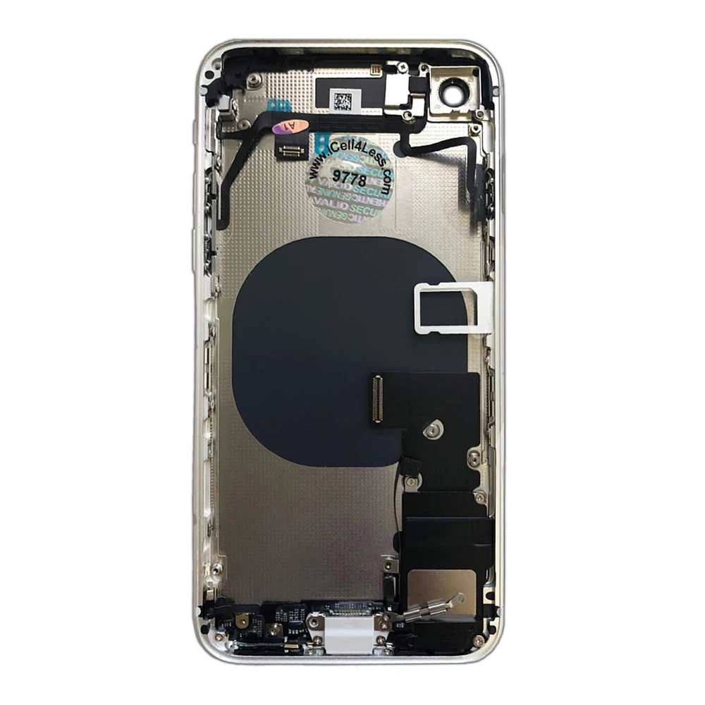 5 шт. для iphone 8 8 Plus с гибким кабелем, корпус, полная сборка, крышка батареи, дверь, задняя средняя рамка, шасси