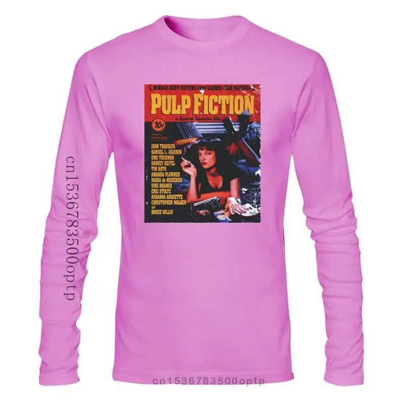 

New Pulp Fiction T Shirt Cult Movie Cool Black Vintage Classic Rock Band Tee 1-A-079 2021 Brand-Clothing T Shirts top tee