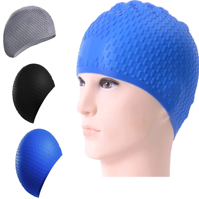 

Silicone Swim Cap for Man Women Soft Swim Cap Durable Waterproof Swimming XXUF
