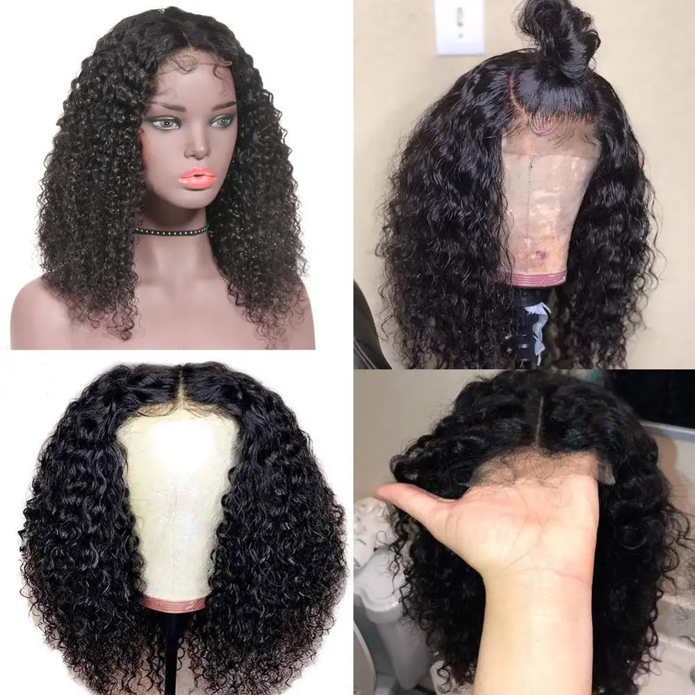 spesifikasi Pendek Keriting Rambut Manusia Wig Brasil Rambut Keriting Bob Wig Remy Pixie Cut Wig Rambut Manusia Bob 13X4 Renda Depan Penutupan Wig Untuk Wanita