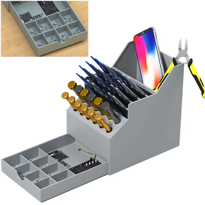 Многофункциональный ящик для инструментов мобильный телефон ремонт Настольная