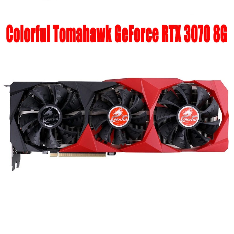 

Красочная видеокарта Tomahawk GeForce RTX 3070 8G LHR 1725 МГц GDDR6, профессиональная видеокарта для игсветильник, легкий дизайн, видеокарта