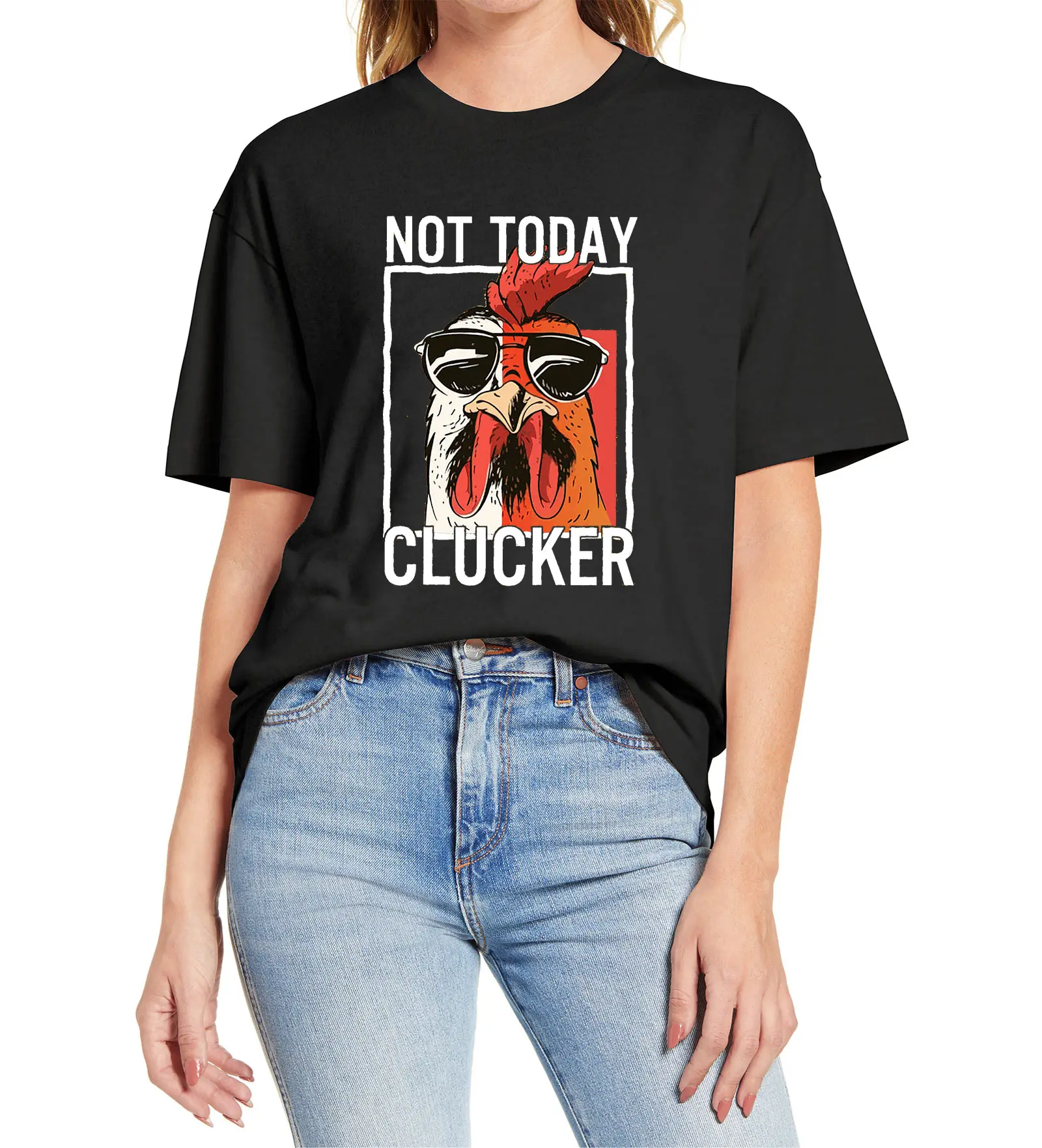 

Забавная женская рубашка унисекс с коротким рукавом, не сегодня, курица, фермера, курицы, петуха, курицы, влюбленных