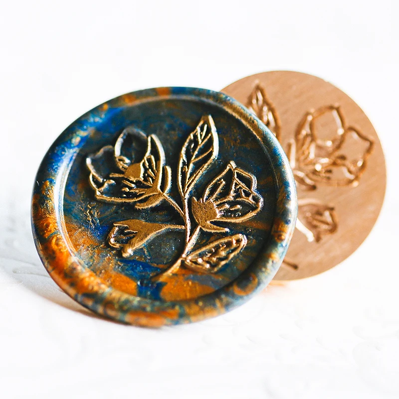 

Vintage Skull Lacquered Seal Rose and Cute Pet Cute Sealing Wax Stamp Wedding Greeting Card DIY Seal Diameter 2.5-3cm