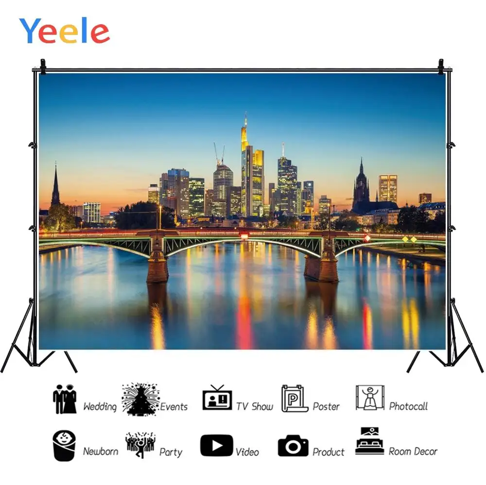 Yeele процветающей городской здания озер ночной декорации украшения