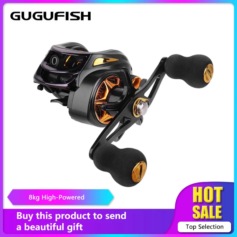 

GUGUFISH Left/Right Hand Baitcasting Fishing Reel 7.2:1 Bait Casting Fishing Wheel 8KG Drag Fishing Coil Carretilha Pesca