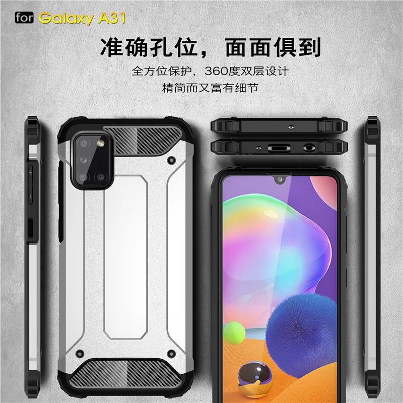 

Phone Case Samsung Galaxy A31 A21 Hybrid PC TPU Slim back Cover For A51 A71 5G A11 A41 A01 M21 M30 S A 31 41 Rugged Armor Coque