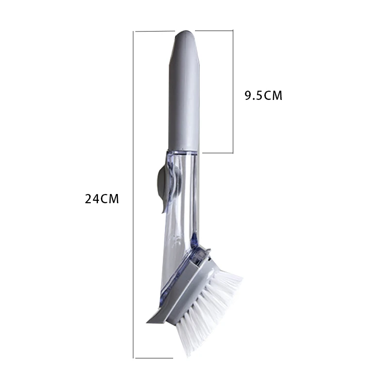 

5in1 Long Handle Cleaning Brush With Removable Brush Scrubber Dish Sponge Dispenser Dishwashing Brush Set Kitchen Cleaning Tool