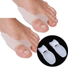 Разделитель для большого пальца ног 1 пара, силиконовый разделитель для большого пальца ног, облегчает боль в ноге при вальгусной деформации, защитная подушечка, консилер для большого пальца