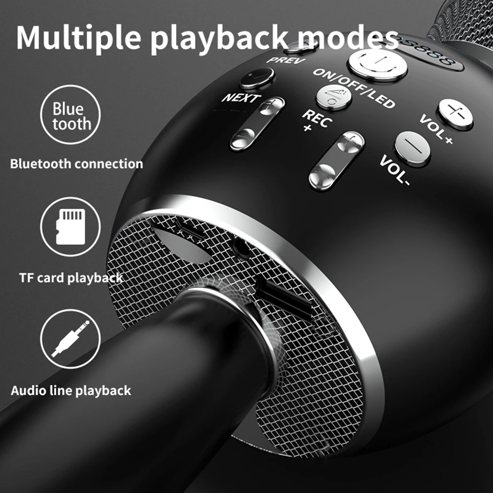 Микрофон для караоке Bluetooth микрофон музыкальный проигрыватель прямой трансляции