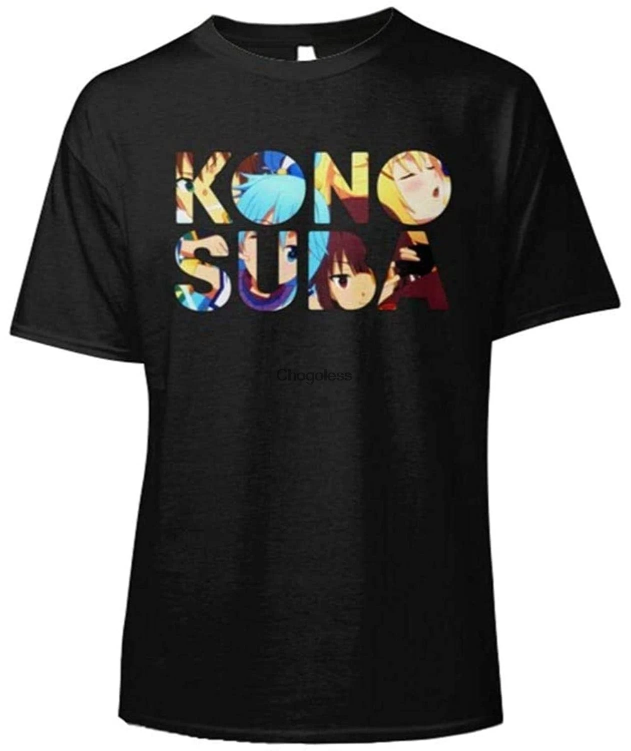 Konosuba - 4 Идиоты Непринужденная футболка с логотипом дешевая Love рубашка
