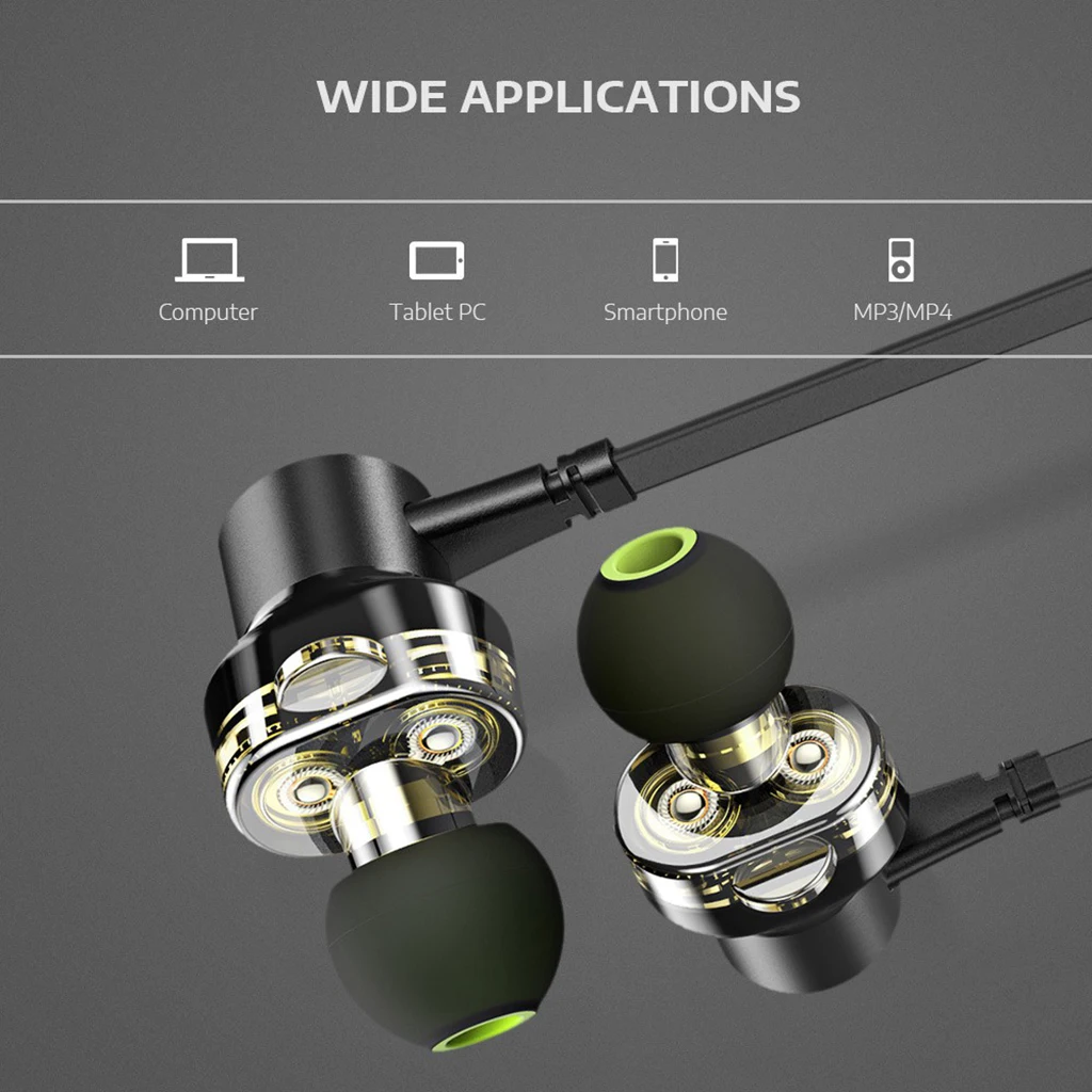 

2020 AWEI Z1 Wired Earphone Dual Driver Headset Double Moving Subwoofer Sport Bass Sound Earphones With Mic For Xiaomi Huawei