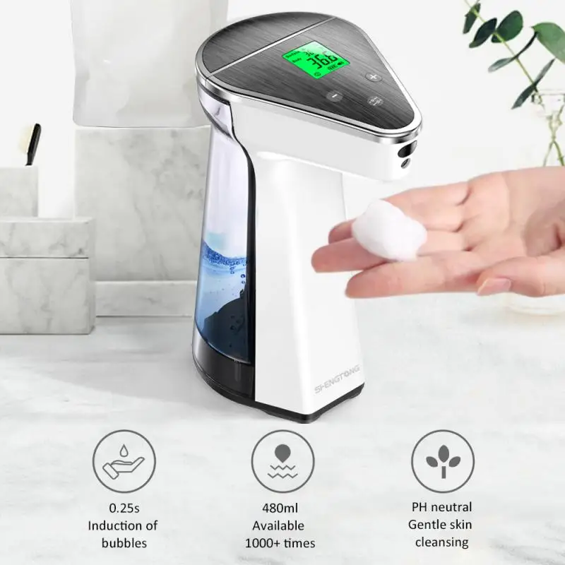 

Liquid Soap Dispensers Bathroom Hardware Thermometer automatic sensor soap dispenser automatic hand washer non-contact